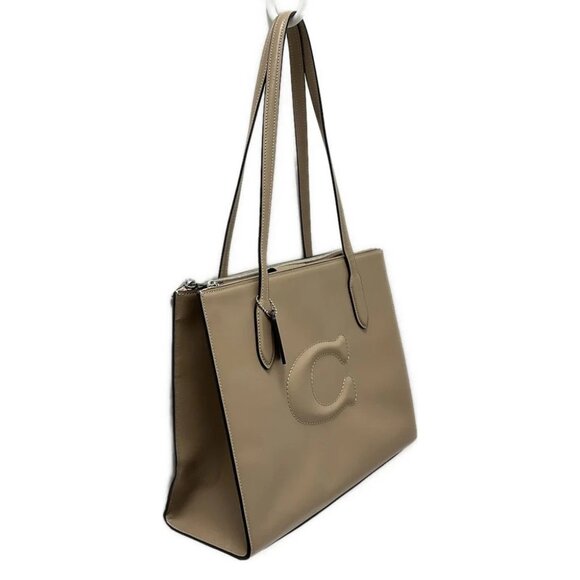 Auth COACH - CR096 Beige Leather Tote Bag - Picture 8 of 8